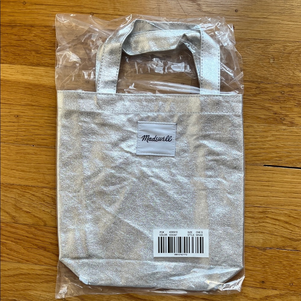 Madewell Shimmering Silver Tote